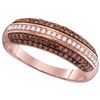 Image 1 : 10KT Rose Gold 0.50CTW RED DIAMOND FASHION RING