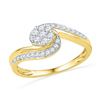 Image 1 : 10K Yellow-gold 0.33CTW DIAMOND FASHION RING