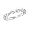 Image 1 : 14kt White Gold Womens Round Diamond Twist Stackable Ba