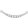 Image 1 : 10kt White Gold Womens Round Diamond Curved Graduated B