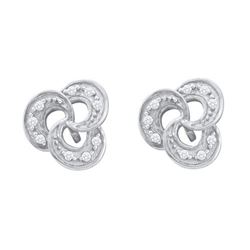 10KT White Gold 0.06CTW DIAMOND FASHION EARRING