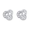 Image 1 : 10KT White Gold 0.06CTW DIAMOND FASHION EARRING