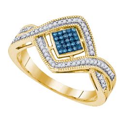 10K Yellow-gold 0.15CT DIAMOND MICRO PAVE RING