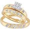 Image 1 : 10K Yellow-gold 0.13CTW DIAMOND FASHION TRIO-SET