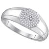 Image 1 : 10KT White Gold 0.15CTW DIAMOND MICRO-PAVE RING