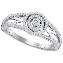 10KT White Gold 0.20CTW DIAMOND MICRO-PAVE BRIDAL RING