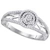 Image 1 : 10KT White Gold 0.20CTW DIAMOND MICRO-PAVE BRIDAL RING
