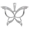 Image 1 : 10KT White Gold 0.03CTW DIAMOND BUTTERFLY PENDANT