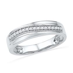 10KT White Gold 0.16CTW DIAMOND FASHION BAND