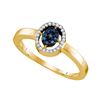 Image 1 : 10KT Yellow Gold 0.17CTW BLUE DIAMOND FASHION RING