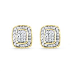 10K Yellow-gold 0.25CTW DIAMOND FASHION EARRING