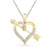 Image 1 : 10K Yellow-gold 0.08CTW DIAMOND FASHION PENDANT