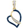 Image 1 : 10K Yellow-gold 0.13CT DIAMOND HEART PENDANT