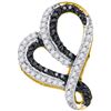 Image 1 : 10K Yellow-gold 0.20CTW DIAMOND FASHION PENDANT