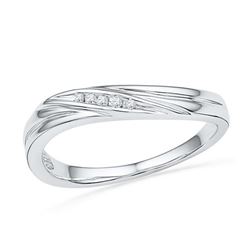 10KT White Gold 0.02CTW DIAMOND FASHION RING