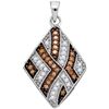 Image 1 : 10KT White Gold 0.33CTW COGNAC DIAMOND FASHION PENDANT