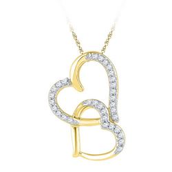 10K Yellow-gold 0.10CTW DIAMOND FASHION PENDANT