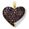Image 1 : 10KT Yellow Gold 0.85CT COGNAC DIAMOND LADIES HEART PEN