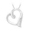 Image 1 : 10KT White Gold 0.10CTW DIAMOND FASHION PENDANT