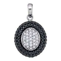 10K 925-Sterling 0.20CTW DIAMOND MICRO-PAVE PENDANT