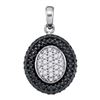 Image 1 : 10K 925-Sterling 0.20CTW DIAMOND MICRO-PAVE PENDANT