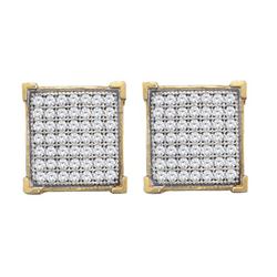 10KT Yellow Gold 0.33CTW DIAMOND MICRO PAVE EARRINGS