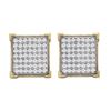 Image 1 : 10KT Yellow Gold 0.33CTW DIAMOND MICRO PAVE EARRINGS