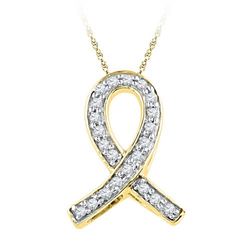 10K Yellow-gold 0.10CTW DIAMOND FASHION PENDANT