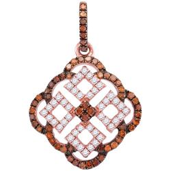 10KT Rose Gold 0.50CTW RED DIAMOND FASHION PENDANT