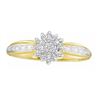 Image 1 : 10KT Yellow Gold 0.10CTW DIAMOND LADIES CLUSTER RING