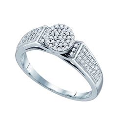 10KT White Gold 0.25CTW DIAMOND MICRO PAVE RING