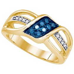 10K Yellow-gold 0.20CT DIAMOND FASHION RING