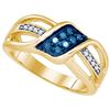 Image 1 : 10K Yellow-gold 0.20CT DIAMOND FASHION RING