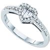 Image 1 : 14KT White Gold 0.15CTW DIAMOND LADIES FASHION HEART RI