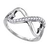 Image 1 : 925 Sterling Silver White 0.17CTW DIAMOND FASHION RING