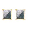 Image 1 : 925 Sterling Silver Yellow 0.25CTW DIAMOND MICRO PAVE E