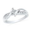 Image 1 : 10KT White Gold 0.20CTW DIAMOND FASHION RING