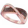 Image 1 : 10KT Rose Gold 0.34CTW RED DIAMOND FASHION RING