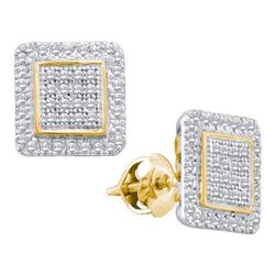 10KT Yellow Gold 0.30CTW DIAMOND MICRO PAVE EARRING