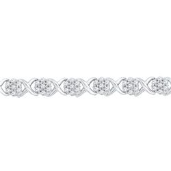 10KT White Gold 0.25CTW DIAMOND FASHION BRACELET
