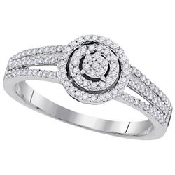 10KT White Gold 0.33CTW DIAMOND MICRO-PAVE BRIDAL RING