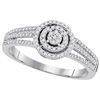 Image 1 : 10KT White Gold 0.33CTW DIAMOND MICRO-PAVE BRIDAL RING