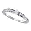 Image 1 : 925 Sterling Silver White 0.15CT DIAMOND FASHION RING