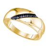 Image 1 : 10KT Yellow Gold 0.12CT DIAMOND FASHION MENS BAND