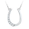 Image 1 : 10KT White Gold 0.20CTW DIAMOND FASHION PENDANT