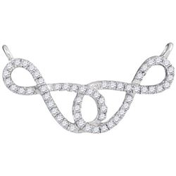 10KT White Gold 0.33CTW DIAMOND FASHION NECKLACE