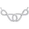 Image 1 : 10KT White Gold 0.33CTW DIAMOND FASHION NECKLACE