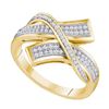 Image 1 : 10KT Yellow Gold 0.25CTW DIAMOND MICRO PAVE BAND