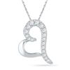 Image 1 : 10KT White Gold 0.08CTW DIAMOND FASHION PENDANT