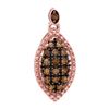 Image 1 : 10KT Rose Gold 0.22CTW COGNAC DIAMOND FASHION PENDANT
